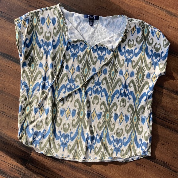 Chaps Tops - Chaps Petite Small Printed Top